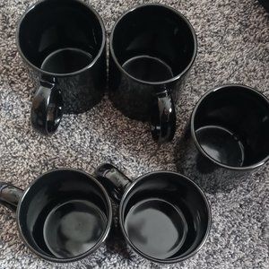 Set Of 5 Plain Coffee/Tea Mugs